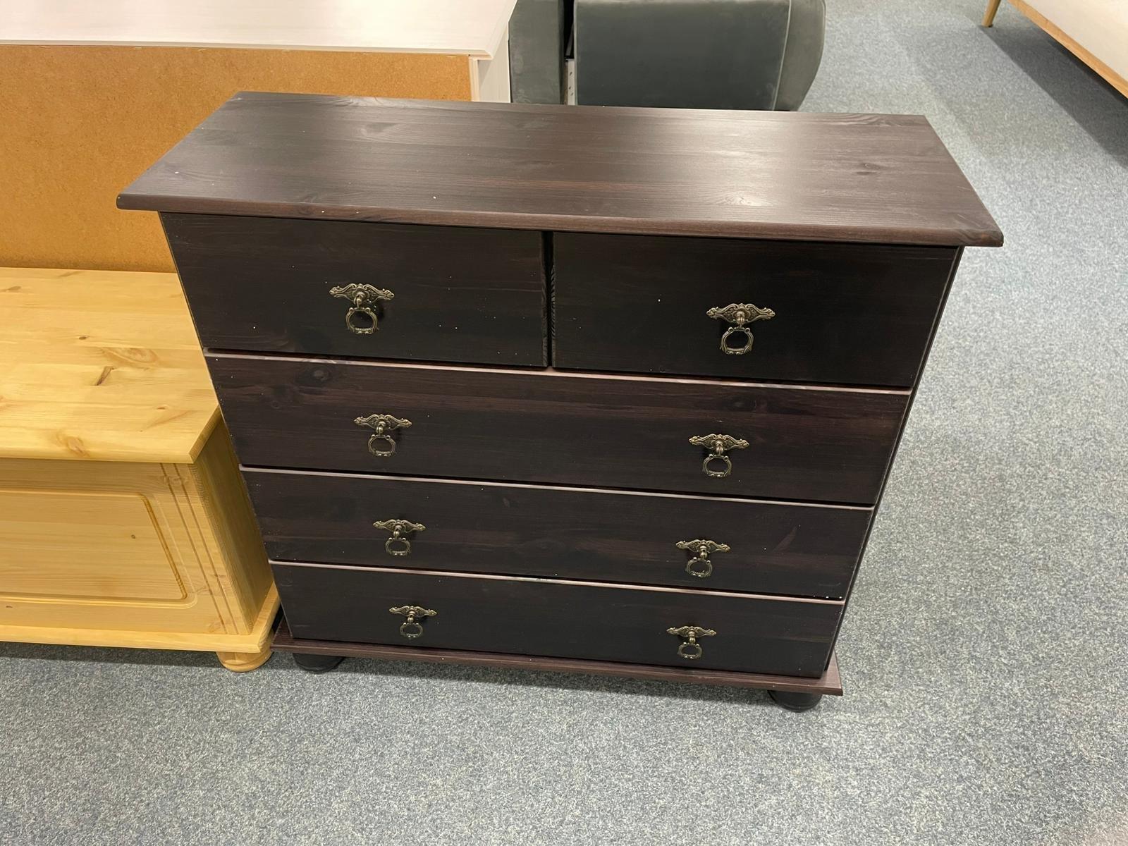 Elegante Massivholz Kommode mit 5 Schubladen