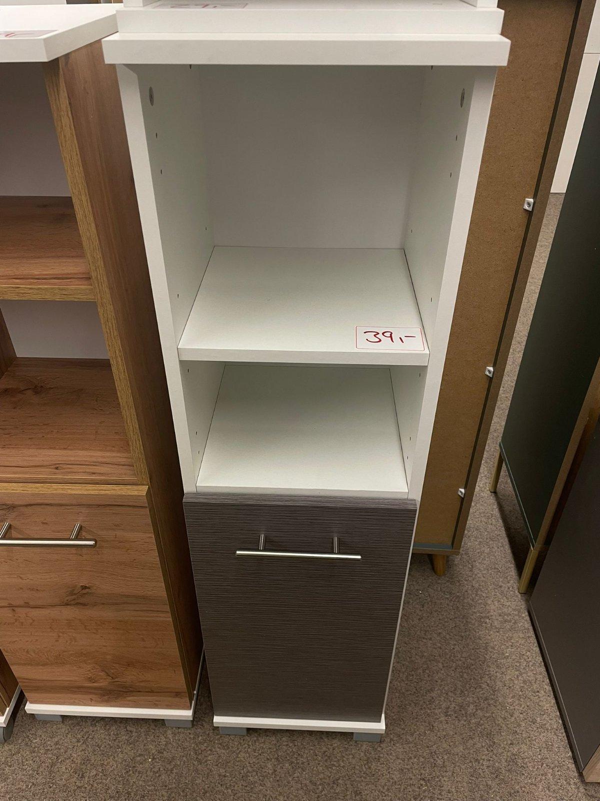 Eleganter Badezimmerschrank in Weiß & Achatgrau