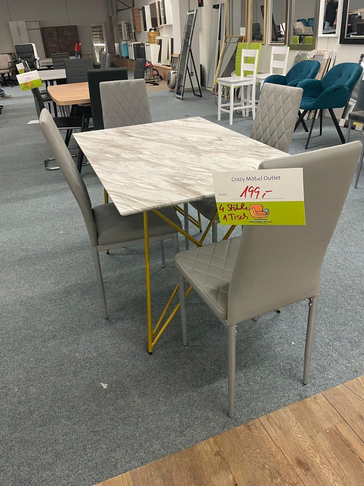 Eleganter Esstisch mit 4 Stühlen