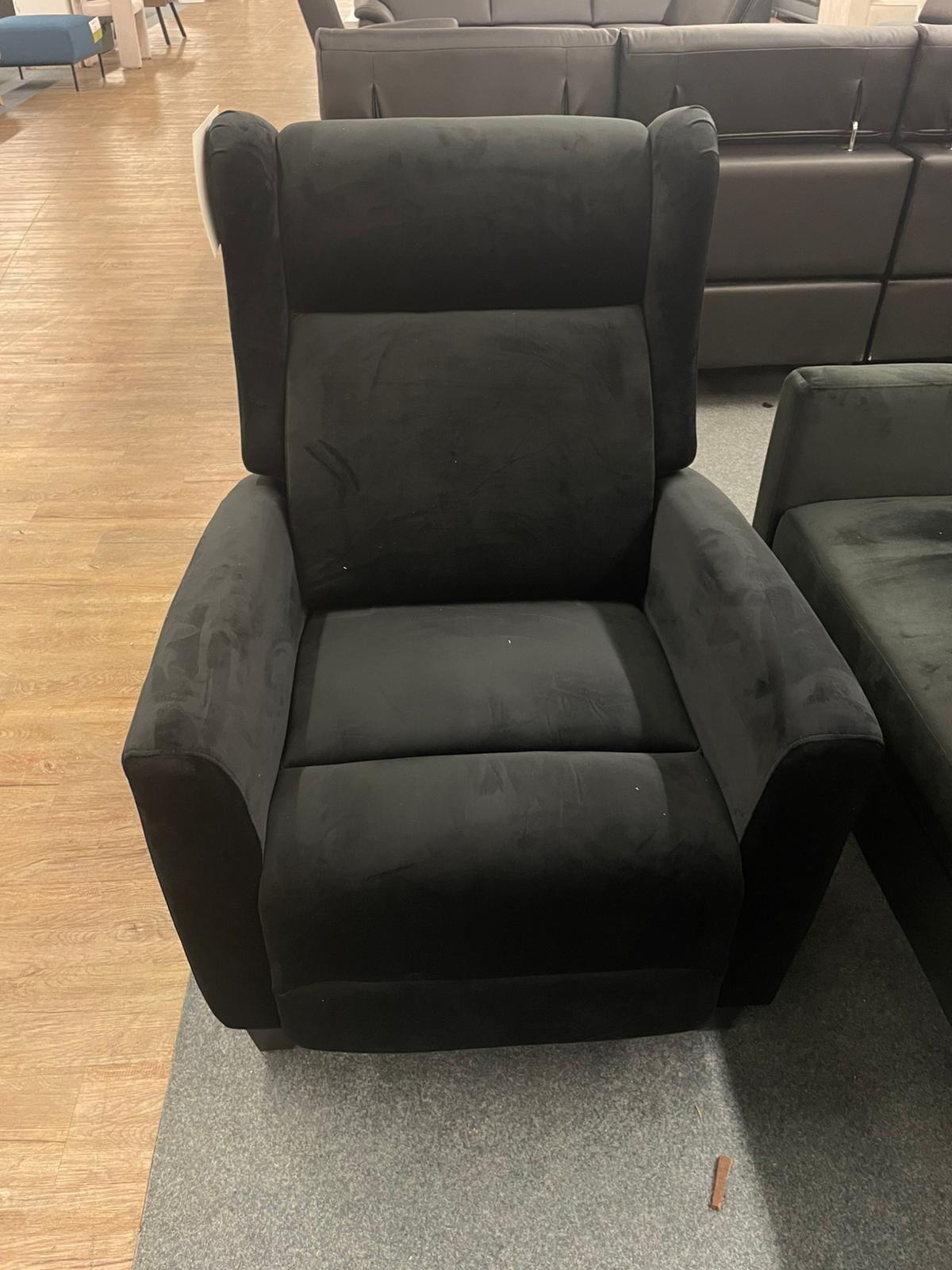 Eleganter Relax-Ohrensessel in Schwarz
