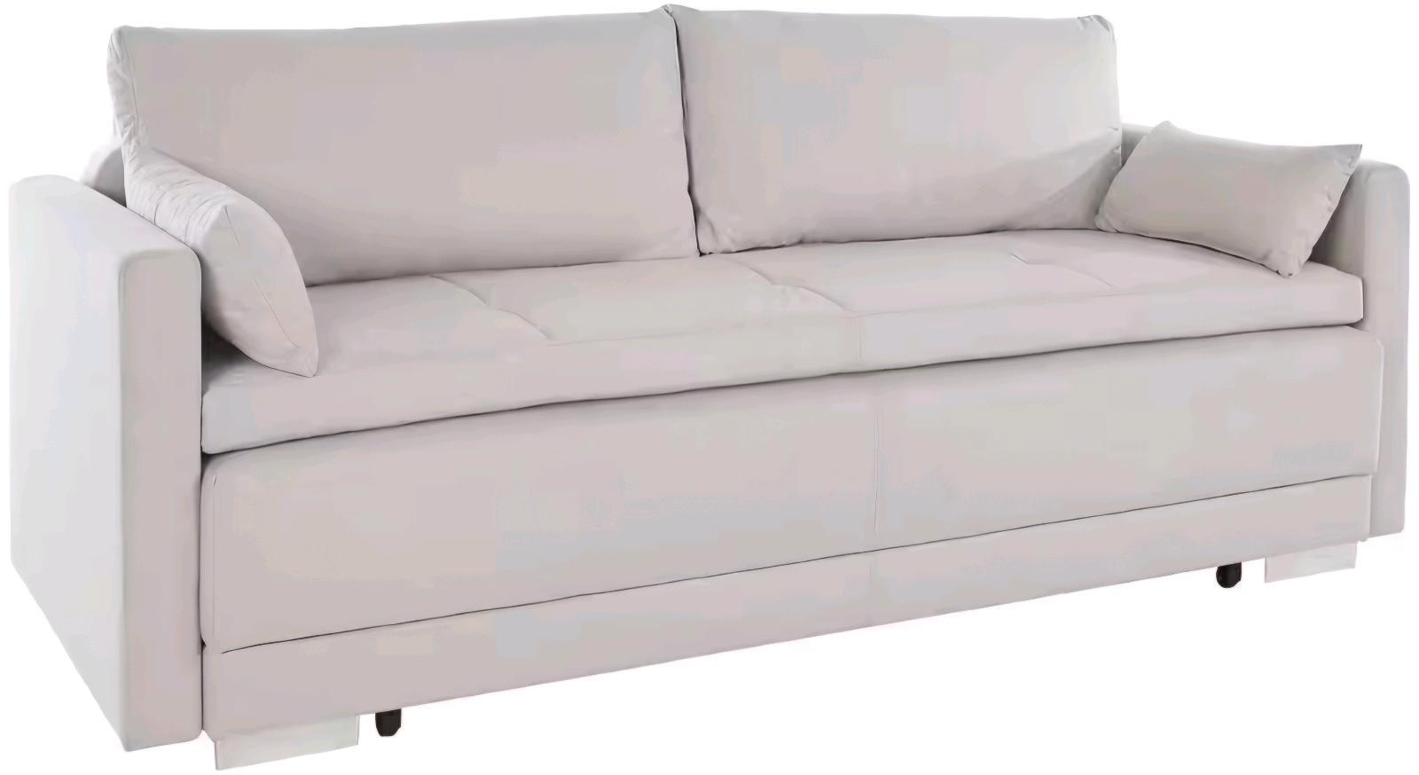 Schlafsofa mit Boxspringfederung - Silbergrau