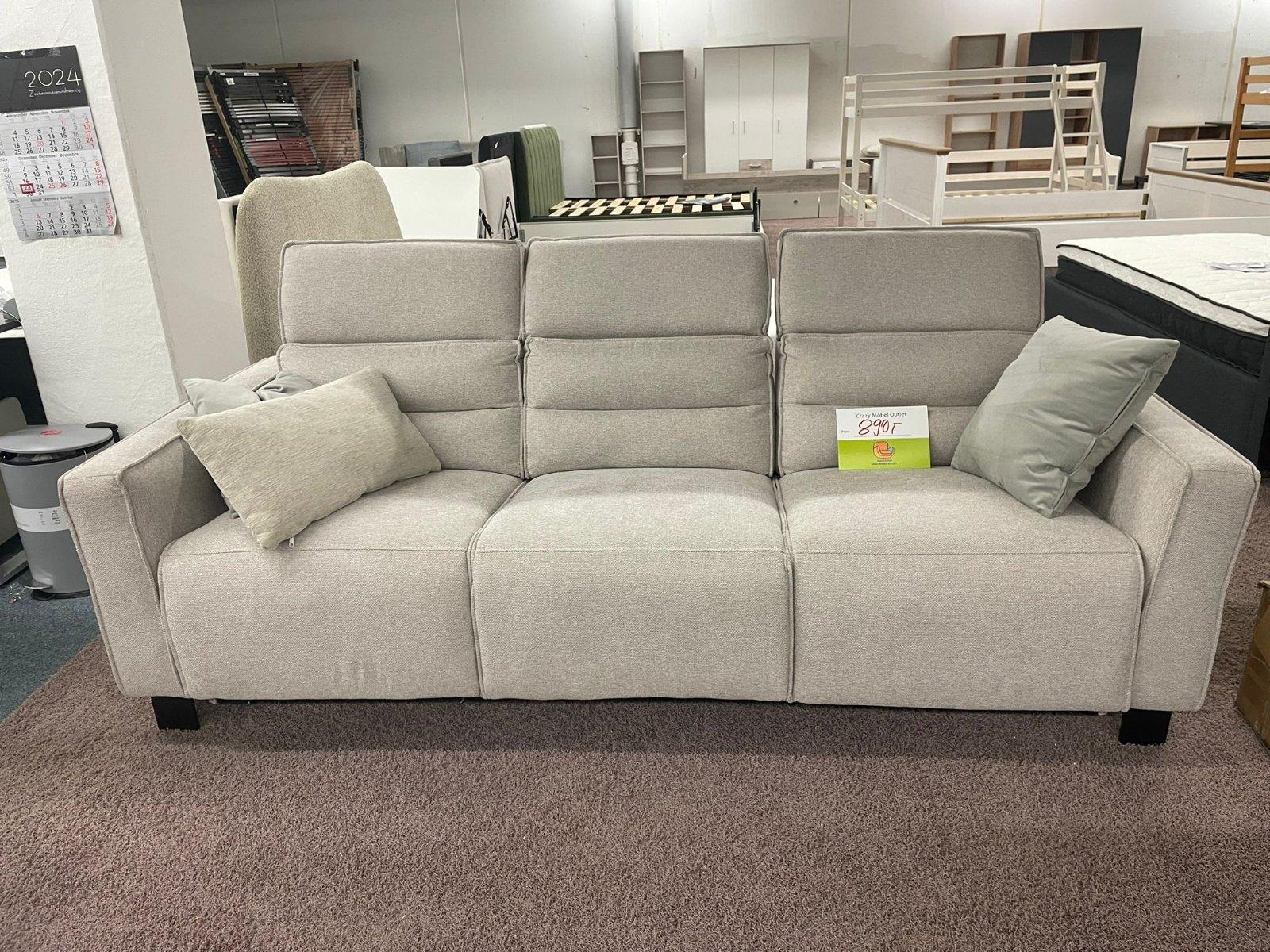 Grau 2-Sitzer Sofa mit Relaxfunktion