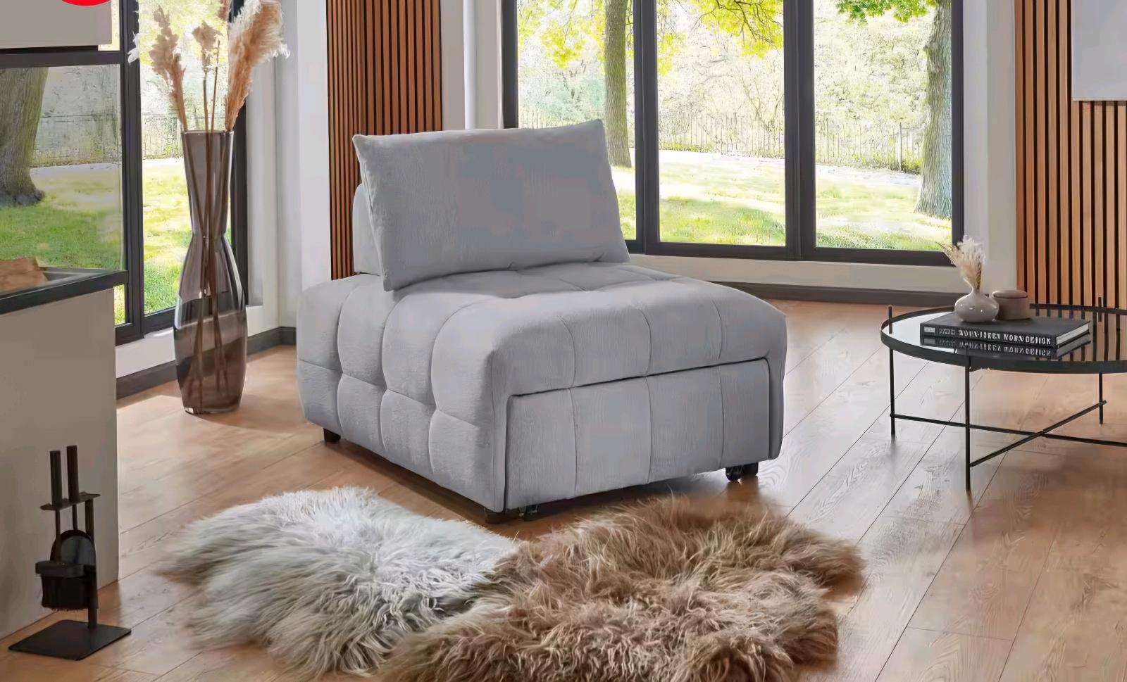 Schlafsofa mit Schlaffunktion in Chenille