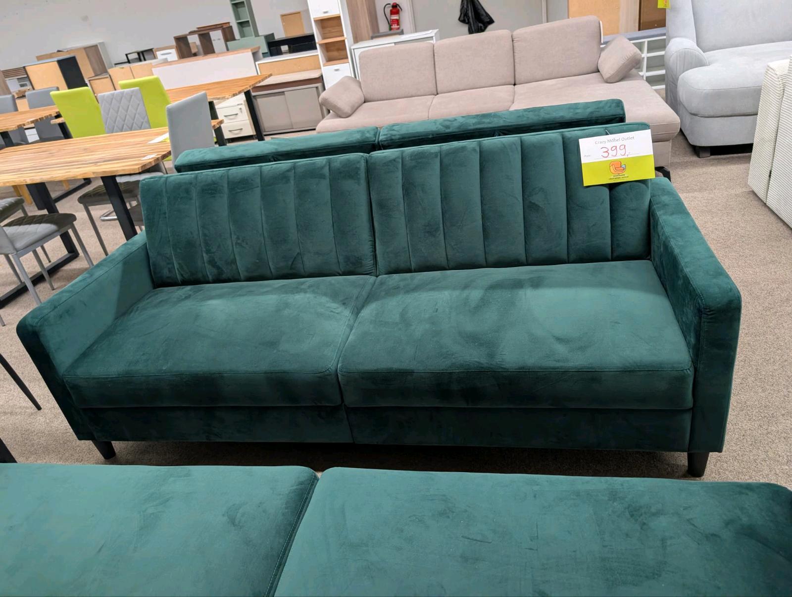 Schlafsofa Samt Grün - 399€ statt 649€