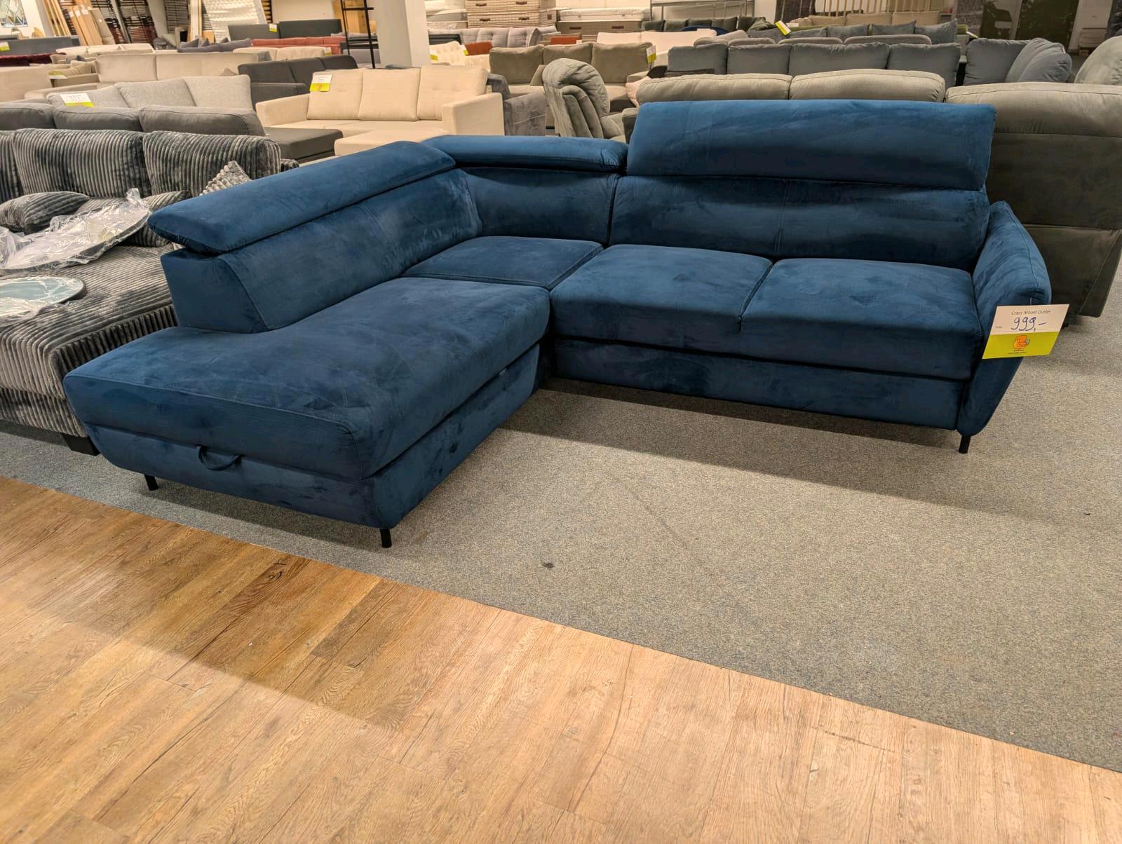 Elegantes Ecksofa L-Form in Blau