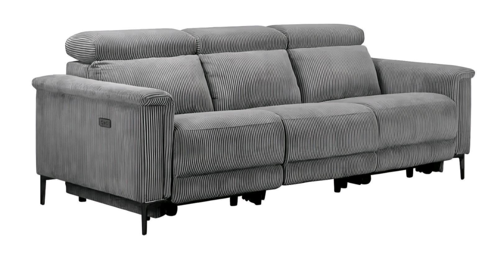 3-Sitzer Sofa mit Relaxfunktion & USB-Anschluss