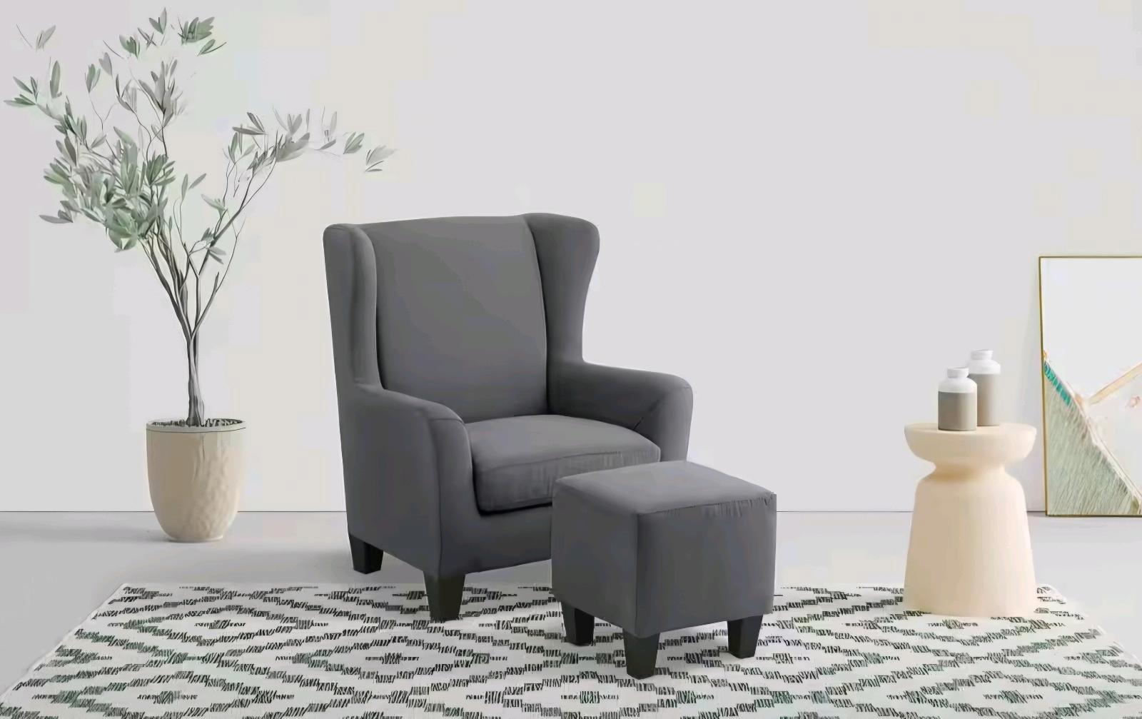 Ohrensessel Chilly mit Hocker