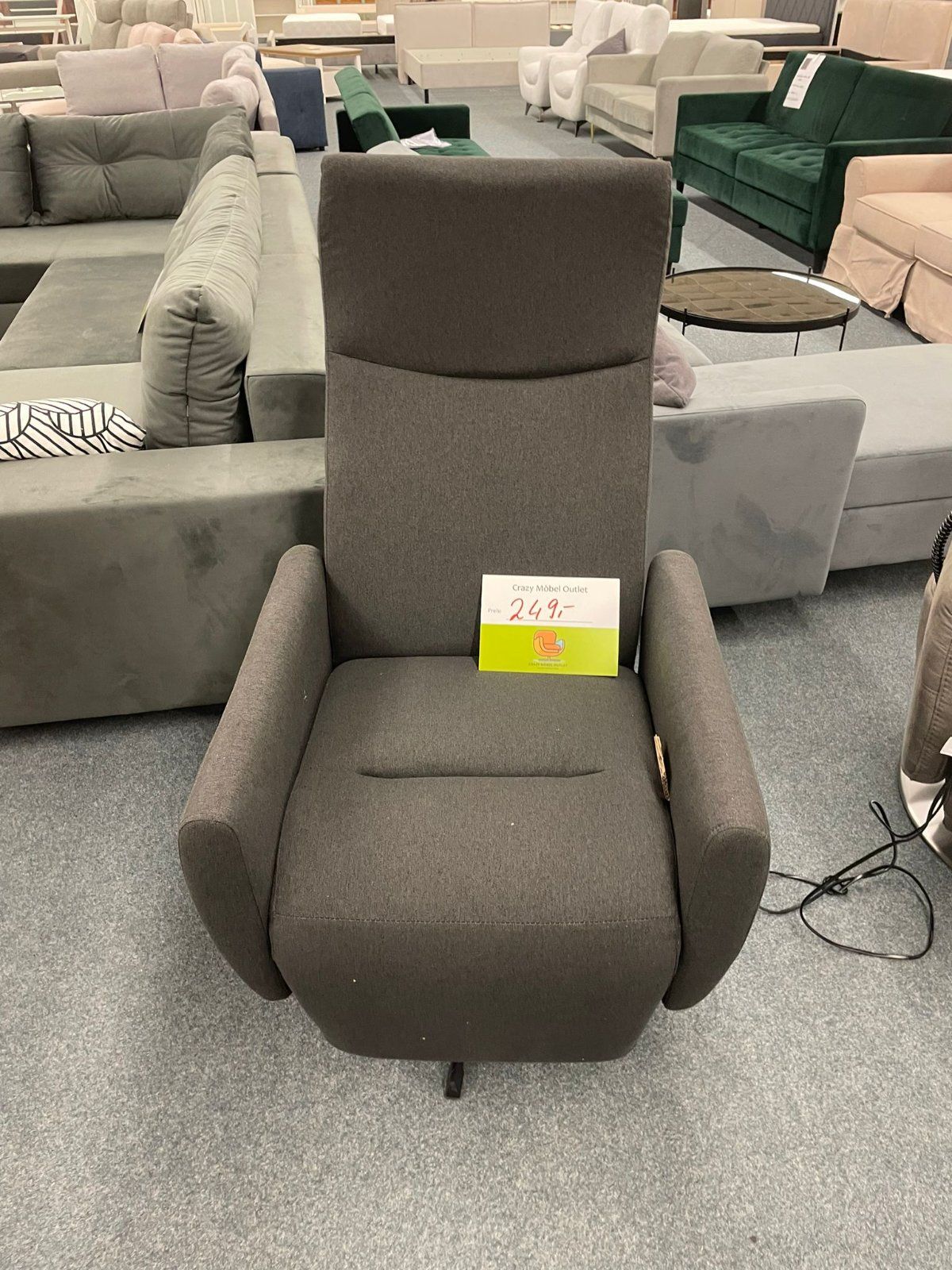 Manueller Relaxsessel in Anthrazit