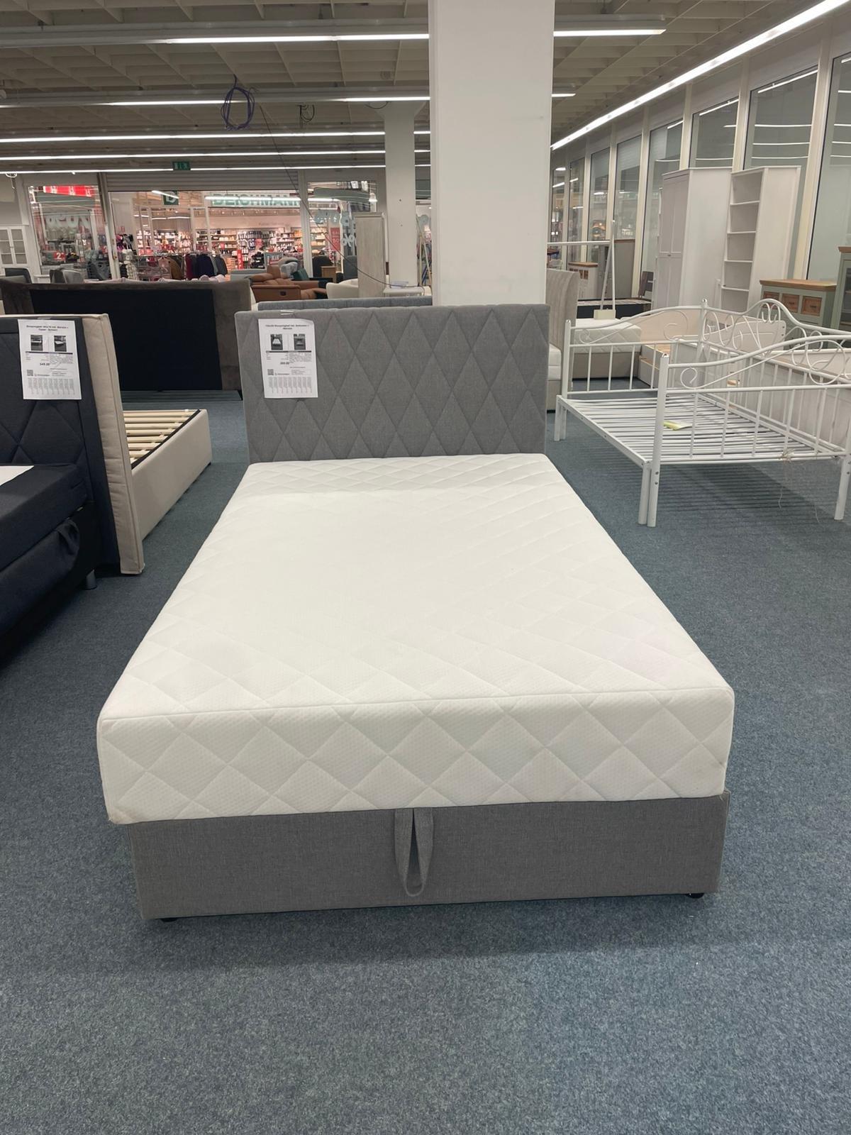 Boxspringbett 120x200 mit Bettkasten & Matratze