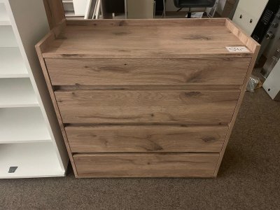 Elegante Kommode mit 4 Schubladen - Wiking Eiche