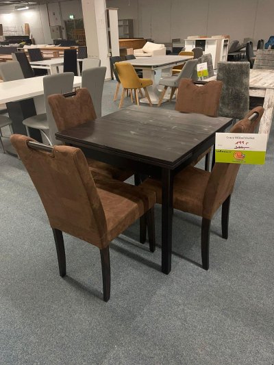 Massivholz Esstisch Set mit 4 Stühlen