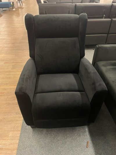 Eleganter Relax-Ohrensessel in Schwarz