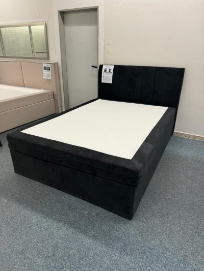 Boxspringbett 140x200 cm in Schwarz