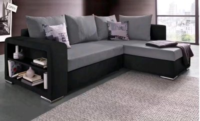 Ecksofa mit Schlaffunktion und Bettkasten