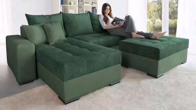 Schlafsofa L-Form mit Bettkasten