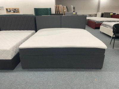 Boxspringbett 180x200 cm - Anthrazit inkl. Matratze