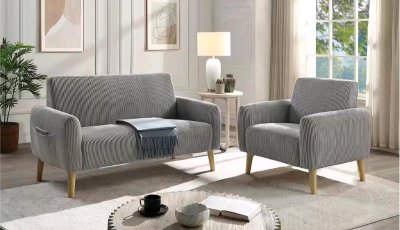 Bequemer 2-Sitzer Sessel im Cordbezug