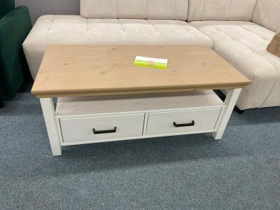 Eleganter Couchtisch mit Schubladen - Weiß