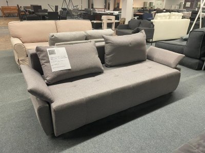Grau Schlafsofa mit Bettfunktion & Bettkasten