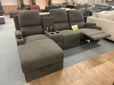 3er Kinosessel mit Relaxfunktion & Bettkasten