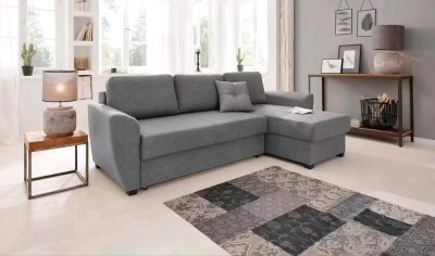 Gemütliches Eckschlafsofa L-Form mit Bettfunktion