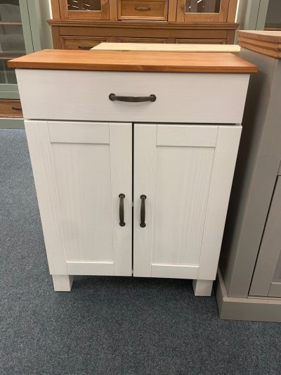Eleganter Unterschrank aus Massivholz in Weiß