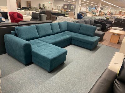 XL Wohnlandschaft mit Bettfunktion & Bettkasten