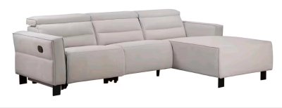 Ecksofa mit Relaxfunktion in Creme