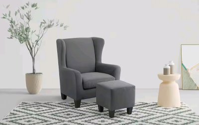 Ohrensessel Chilly mit Hocker