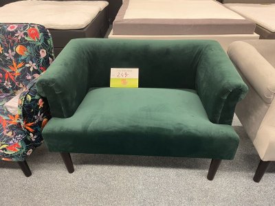 Eleganter Sessel aus Samt in Grün