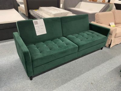 Grünes 2-Sitzer Sofa mit Schlaffunktion